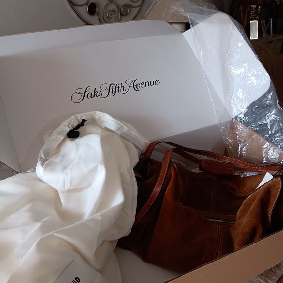 STAUD"" Beautiful Large Brown Suede Women's Comfy Bag" - Picture 6 of 9